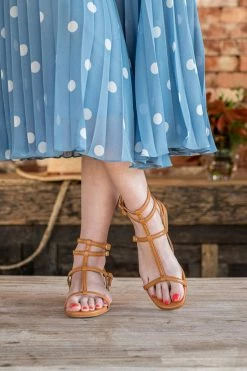 Minuit Sur Terre Piana Apple Leather Vegan Ankle Strap Sandals | Camel Shoes