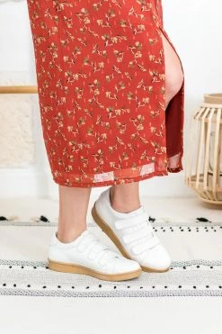 Minuit Sur Terre Pinede Recycled Cotton Velcro Trainers | Ecru Shoes