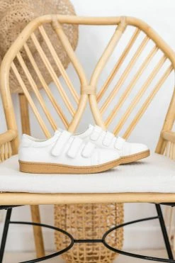 Minuit Sur Terre Pinede Recycled Cotton Velcro Trainers | Ecru Shoes