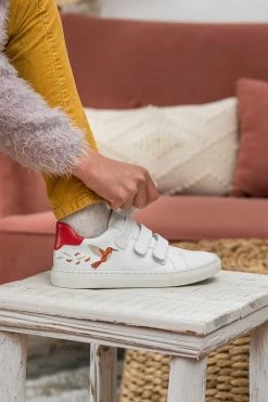 Minuit Sur Terre Pirouette Embroidered Vegan Leather Kids Trainers | Hummingbird 17 Minuit Sur Terre Pirouette Embroidered Vegan Leather Kids Trainers | Hummingbird