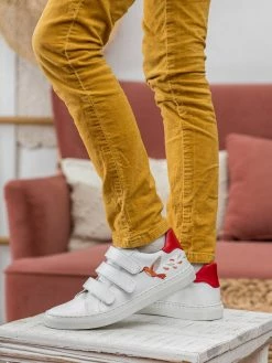 Minuit Sur Terre Pirouette Embroidered Vegan Leather Kids Trainers | Hummingbird