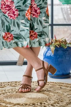 Minuit Sur Terre Porto Vegan Suede Block Heel Sandals | Hazelnut 9 Minuit Sur Terre Porto Vegan Suede Block Heel Sandals | Hazelnut