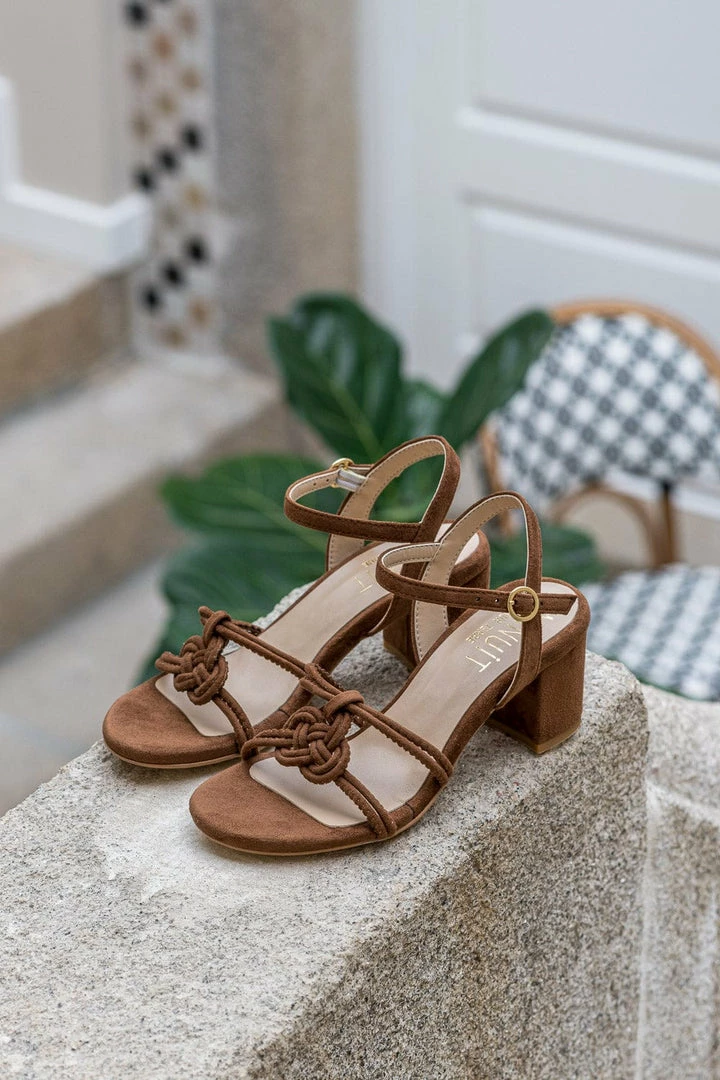 Minuit Sur Terre Porto Vegan Suede Block Heel Sandals | Hazelnut 6 Minuit Sur Terre Porto Vegan Suede Block Heel Sandals | Hazelnut
