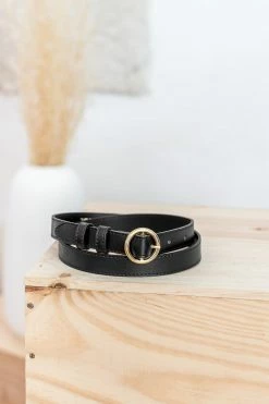 Minuit Sur Terre Rhapsody Apple Leather Vegan Belt | Black