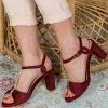 Minuit Sur Terre Saudade Vegan Suede Heeled Sandals | Brick Red 1 Minuit Sur Terre Saudade Vegan Suede Heeled Sandals | Brick Red