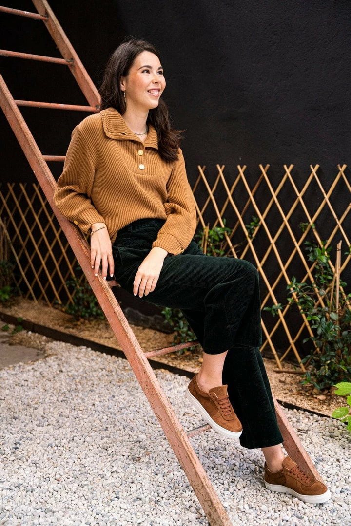 Minuit Sur Terre Shetland Funnel Neck Recycled Cotton Jumper | Hazelnut Bestsellers 5 Minuit Sur Terre Shetland Funnel Neck Recycled Cotton Jumper | Hazelnut Bestsellers