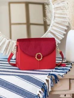 Minuit Sur Terre Stellan Apple Leather Vegan Crossbody Bag | Red Kiss Bags