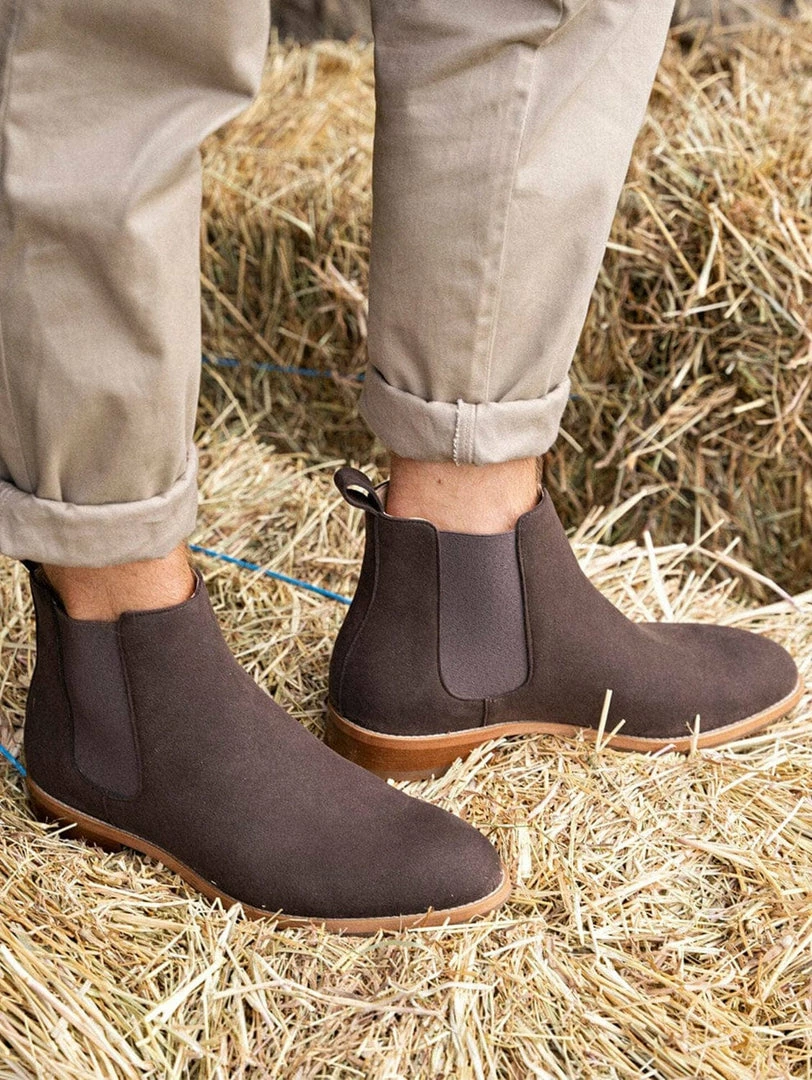 Minuit Sur Terre Shoes Taiga Vegan Suede Chelsea Boots | Chocolate 3 Minuit Sur Terre Shoes Taiga Vegan Suede Chelsea Boots | Chocolate