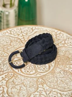 Minuit Sur Terre Braided Recycled Vegan Belt | Midnight Blue Accessories