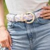 Minuit Sur Terre Braided Linen & Vegan Leather Belt | Lavender Accessories