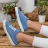 Minuit Sur Terre Virevolte Vegan Suede Trainers | Lavender 2 Minuit Sur Terre Virevolte Vegan Suede Trainers | Lavender