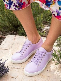 Minuit Sur Terre Shoes Virevolte Vegan Leather Trainers | Lavender