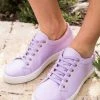 Minuit Sur Terre Shoes Virevolte Vegan Leather Trainers | Lavender