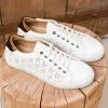 Minuit Sur Terre Virevolte Perforated Vegan Leather Trainers | White & Bronze Shoes 1 Minuit Sur Terre Virevolte Perforated Vegan Leather Trainers | White & Bronze Shoes