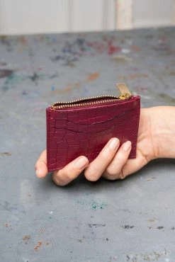 Minuit Sur Terre Vivace Vegan Leather Card Holder | Khaki Croc