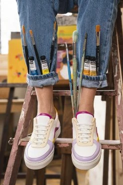 Minuit Sur Terre Shoes Aerobatics Vegan Leather Trainers | Pansies