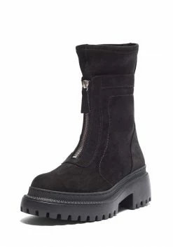 Mireia Playà Shoes Lidia Recycled Polyester Vegan Suede Winter Boots | Black