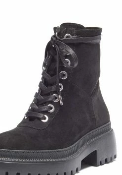 Mireia Playà Shoes Isolda Recycled Polyester Vegan Suede Lace-up Boots | Black 11 Mireia Playà Shoes Isolda Recycled Polyester Vegan Suede Lace-up Boots | Black