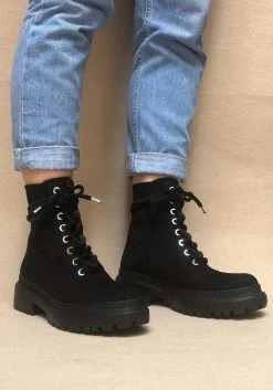 Mireia Playà Shoes Isolda Recycled Polyester Vegan Suede Lace-up Boots | Black 13 Mireia Playà Shoes Isolda Recycled Polyester Vegan Suede Lace-up Boots | Black