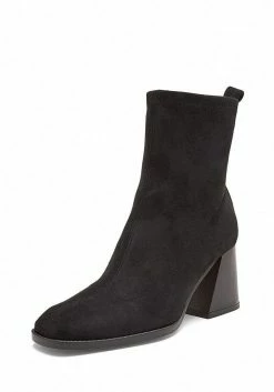 Mireia Playà Gabriela Vegan Suede Sock Ankle Boot | Black