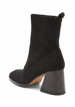 Mireia Playà Gabriela Vegan Suede Sock Ankle Boot | Black