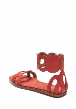 Mireia Playà Hortensia Recycled Polyester Vegan Suede Ankle Sandal | Watermelon Shoes