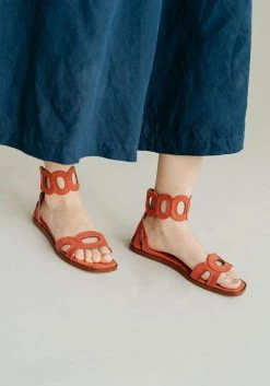 Mireia Playà Hortensia Recycled Polyester Vegan Suede Ankle Sandal | Watermelon Shoes