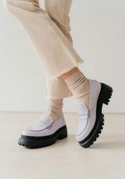 Mireia Playà Lucia Napa Vegan Leather Loafers | Lilac