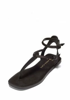 Mireia Playà Julieta Vegan Satin Strap Sandals | Black
