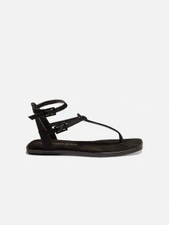 Mireia Playà Julieta Vegan Satin Strap Sandals | Black