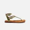 Mireia Playà Shoes Julieta Vegan Satin Strap Sandals | Green