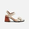 Mireia Playà Mar Vegan Suede High Heel Sandals | Cream