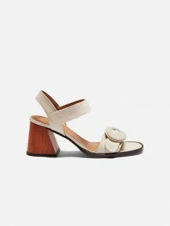 Mireia Playà Mar Vegan Suede High Heel Sandals | Cream