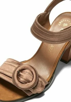 Mireia Playà Mar Vegan Satin High Heel Sandals | Taupe