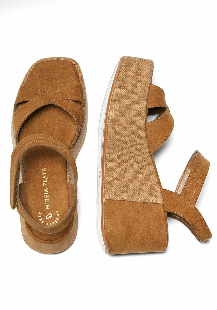 Mireia Playà Shoes Marta Vegan Suede Platform Sandals | Camel 8 Mireia Playà Shoes Marta Vegan Suede Platform Sandals | Camel
