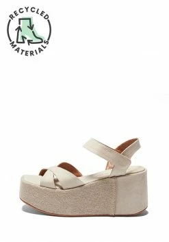 Mireia Playà Marta Vegan Suede Platform Sandals | Taupe Shoes