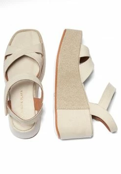 Mireia Playà Marta Vegan Suede Platform Sandals | Taupe Shoes