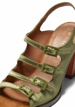 Mireia Playà Martina Vegan Satin High Heel Sandals | Green Shoes 13 Mireia Playà Martina Vegan Satin High Heel Sandals | Green Shoes