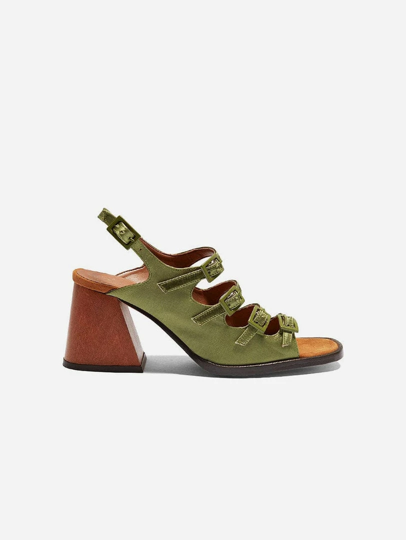 Mireia Playà Martina Vegan Satin High Heel Sandals | Green Shoes 3 Mireia Playà Martina Vegan Satin High Heel Sandals | Green Shoes