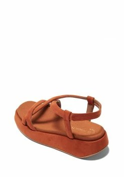 Mireia Playà Matilde Vegan Suede Platform Sandals | Terracotta Tile Shoes