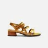 Mireia Playà Maxime Vegan Satin Strap Sandals | Gold Shoes