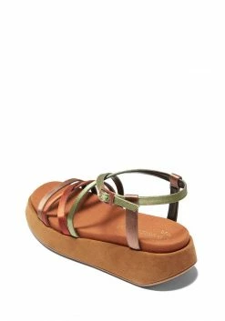 Mireia Playà Melissa Vegan Satin Low Platform Sandals | Multicolour & Terracotta Tile Shoes