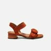 Mireia Playà Micaela Vegan Suede Velcro Strap Sandals | Terracotta Tile