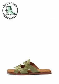 Mireia Playà Morgana Vegan Satin Slider Sandals | Green Shoes 9 Mireia Playà Morgana Vegan Satin Slider Sandals | Green Shoes