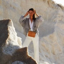 MURMALI Bags Alpha Handcrafted Cork Vegan Crossbody Bag | Natural