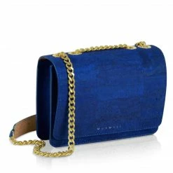 MURMALI Alpha Handcrafted Cork Vegan Crossbody Bag | Navy Bags