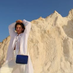 MURMALI Alpha Handcrafted Cork Vegan Crossbody Bag | Navy Bags