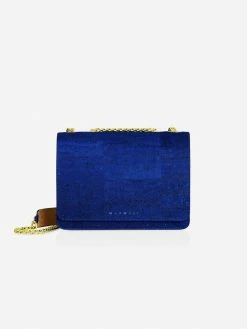 MURMALI Alpha Handcrafted Cork Vegan Crossbody Bag | Navy Bags