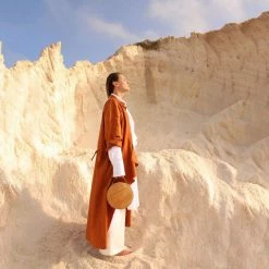 MURMALI Beta Handcrafted Cork Vegan Round Shoulder Bag | Natural