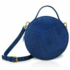 MURMALI Beta Handcrafted Cork Vegan Round Shoulder Bag | Navy 11 MURMALI Beta Handcrafted Cork Vegan Round Shoulder Bag | Navy